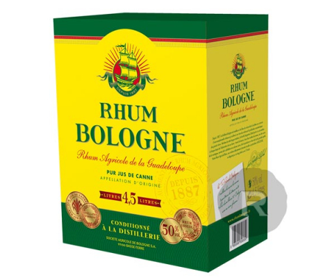 Bologne rhum blanc agricole 50° - 4L5